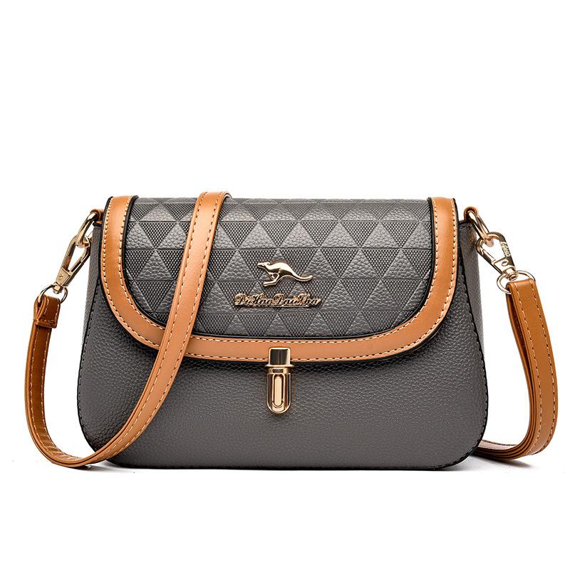 PU leather women's bag 2025 new mother-in-law bag women's mini shoulder bag simple middle-aged mother messenger bag