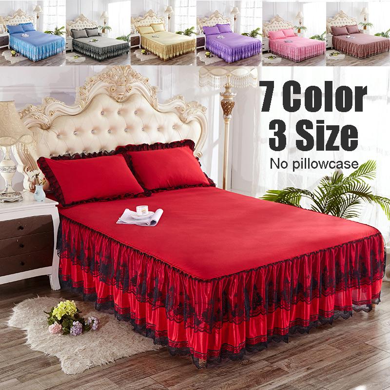 European Lace Bed Skirt 1pcs 7 Colors 3 Size Soft Home Bed No Pillowcase buy at a