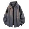 Splicing Hooded Cardigan Jacket Men's Spring and Autumn Loose Casual Zipper Jacket
