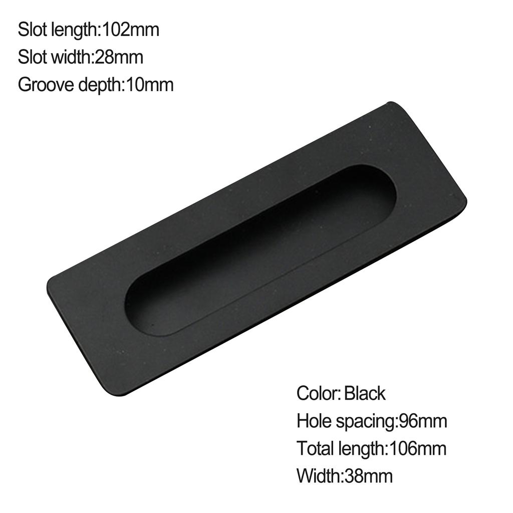 With Screws Cabinet Handle Zinc Alloy Slotted Recessed Handle 1 Pc Concealed Handle Convenient For Furniture Practical