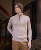 USPOLOASSN Zopfmuster-Halbreißverschluss-Strick_Tiefes Beige