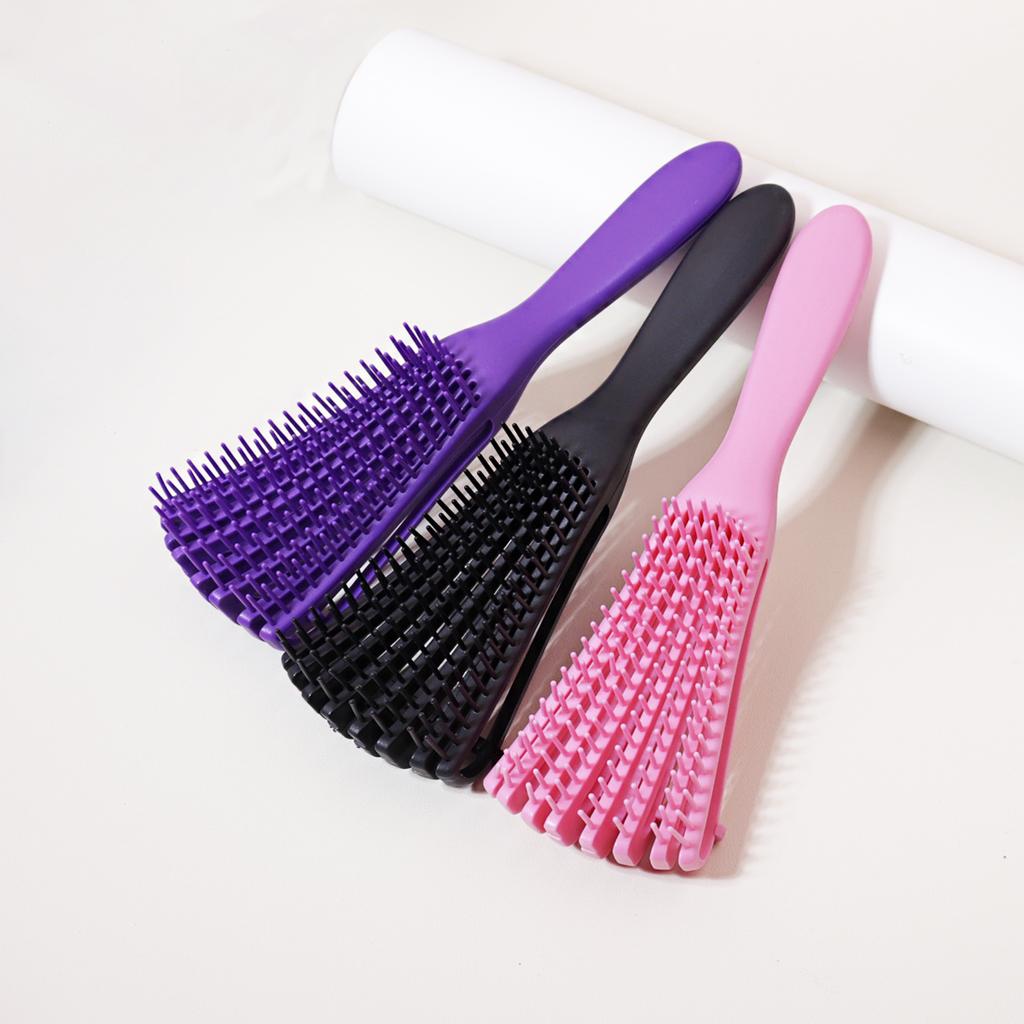 Szczotka do masażu skóry głowy kręcąca do włosów opadających szczotka antystatyczna do mokrych włosów kręconych narzędzie fryzjerskie do salonu Specjalna do peruk z prawdziwych włosów
