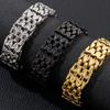 Wasserdichtes Armband in Goldfarbe für Herren 316L Edelstahl Doppelreihige V-Kette Herren Armband Schmuck Geschenke für Ihn