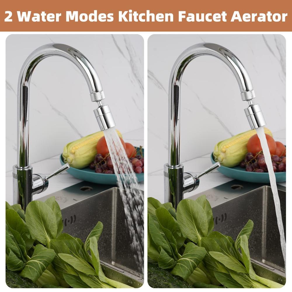 Dual-function Faucet Aerator 24mm Kitchen Faucet Head Bubbler Faucet Sprayer Attachment  Bathroom