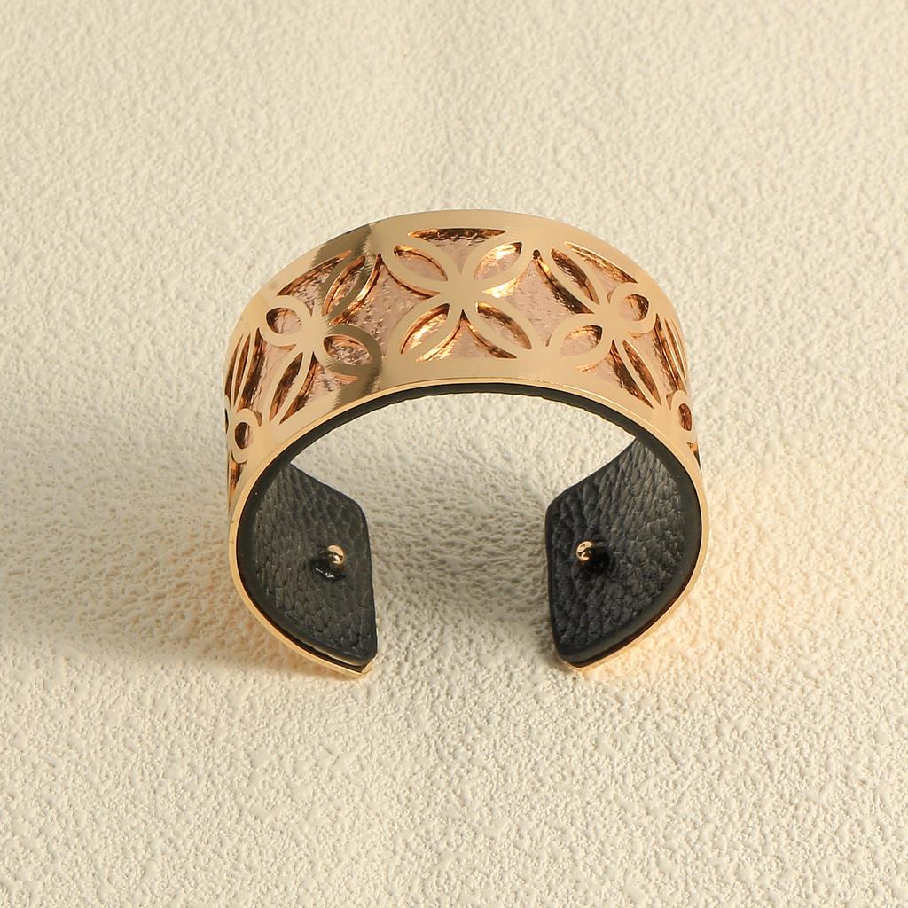 Georgette-Stil modisches Schmetterlingsmuster austauschbares doppelseitiges Leder Damen Vintage Schmuck Geschenk Eröffnungsarmband