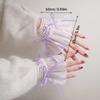 1Pair Nail Art Lace Tulle Photo Glove Fake Pleated Cuff Ribbon Bow Manicure Photography Props Nail Tips Display Lolita Sleeves