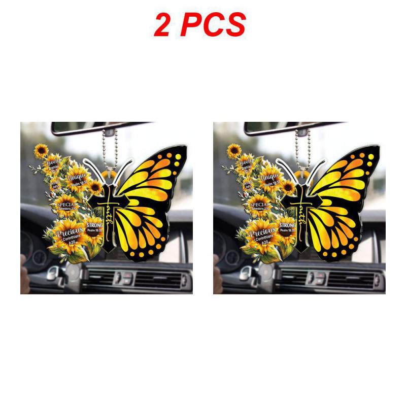 

2/4/6PCS Butterfly Cross Shape Design Widget Universal Stylish Personalized Style Do Not Fade Car Interior Accessories