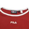 FILA Original Fashion Simple Classic Retro Versatile Comfortable Casual Knit Slim Fit Short Sleeve T-Shirt Women tops Smoke-Red F11W629105FWI