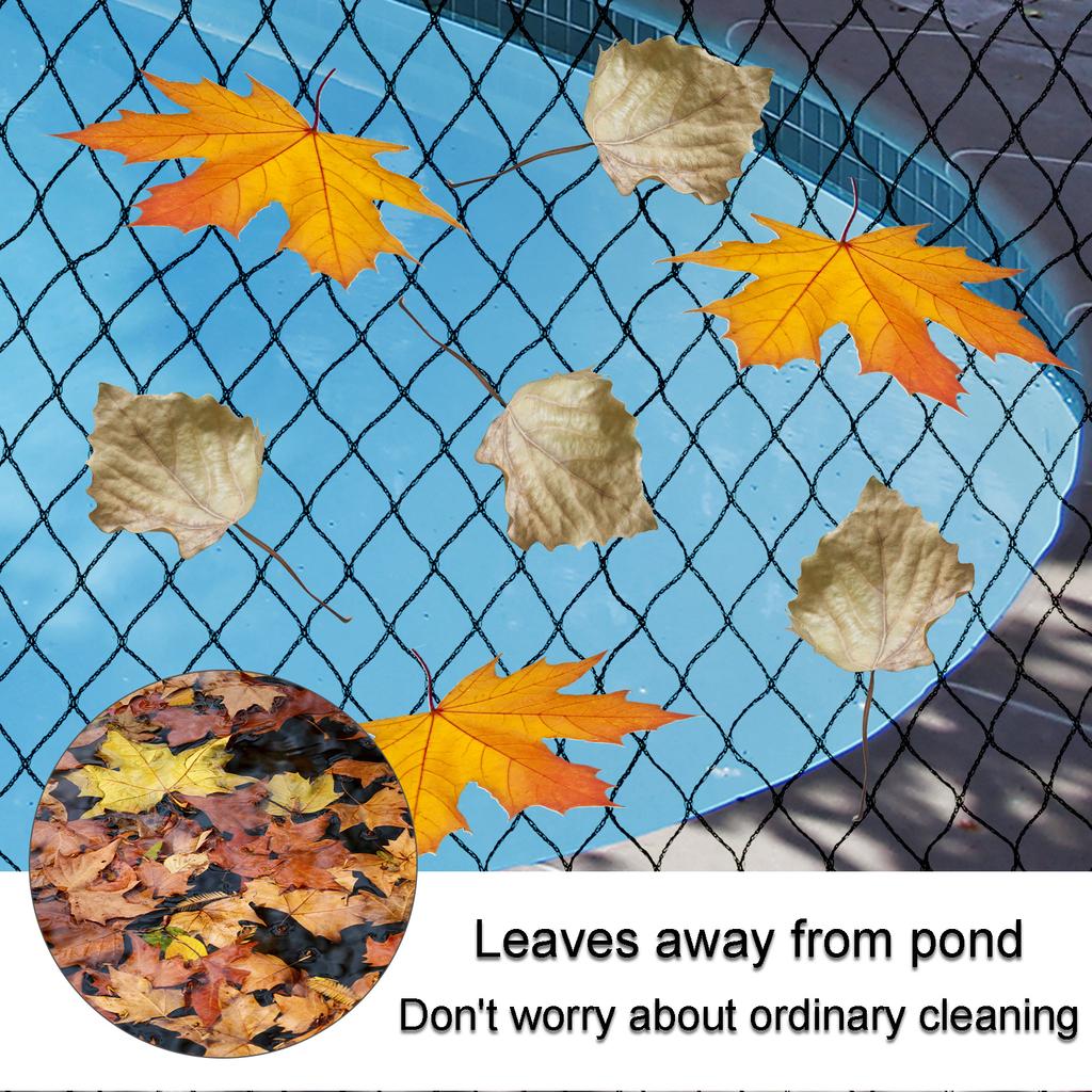 Black Orchard Bird Netting High Density Polyethylene Knotless Anti Fall Leaves Pond Net