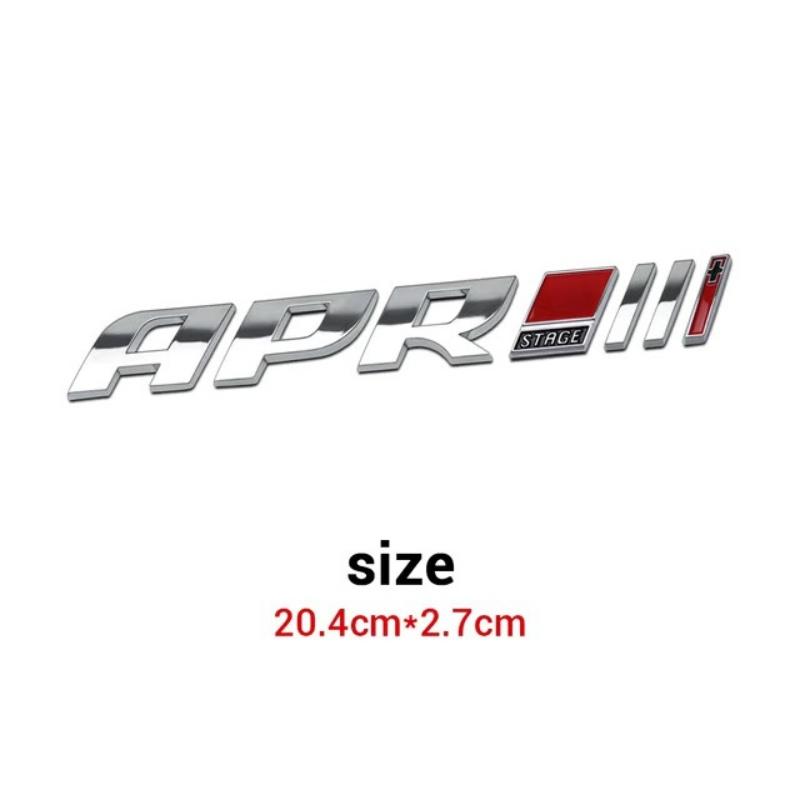 3d ABS Chrome Black Logo APR Emblem Letters Car Trunk Badge Decal For A4 A5 S4 B8 A3 A7 APR Sticker Accessories