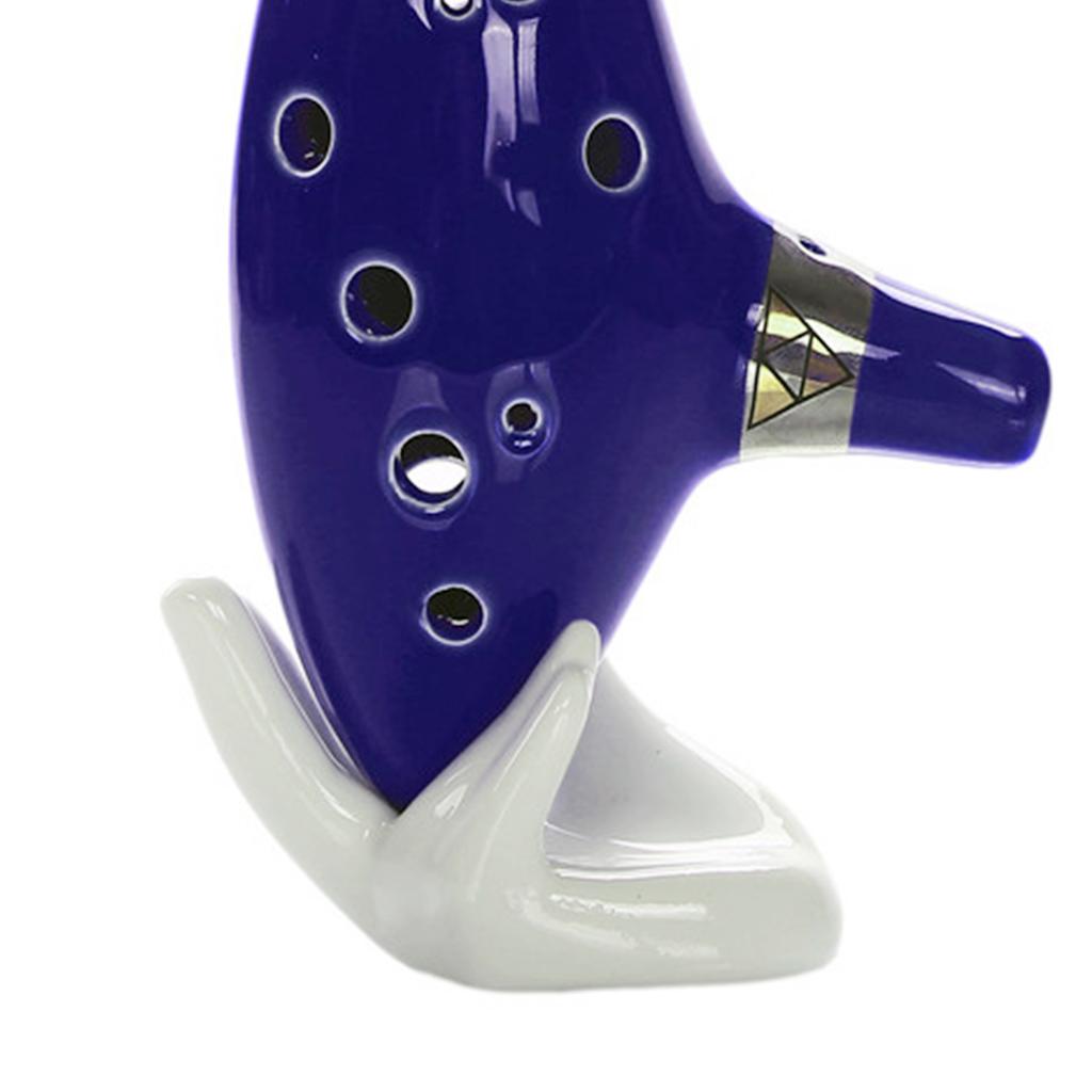 12 Holes Alto C Porcelain Ocarina with Holder Gift Box Lanyard Mini Wind Instrument for Beginners