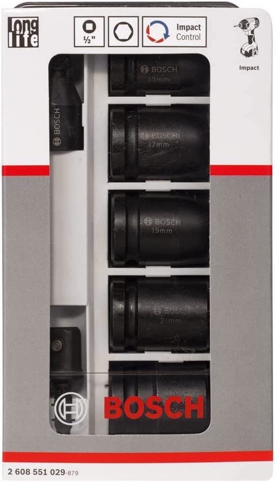 BOSCH Socket Set Inch Impact 7pcs Set 2608551029 Impact Wrench with Storage Case 1/2 (12.7mm) [Item]