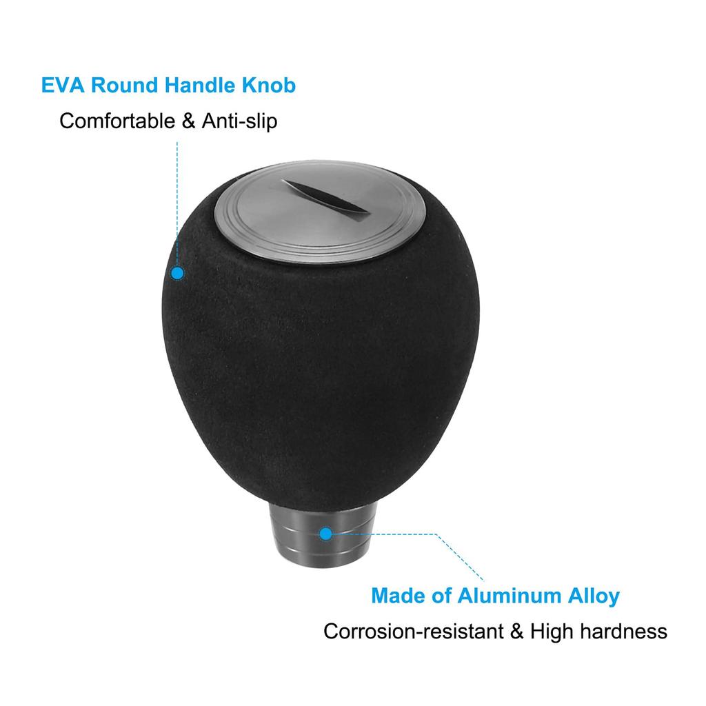 PATIKIL Fishing Reel Handle Knob 2 Sets Lightweight EVA Fishing Reel Power Knob Handle Grip Fishing Reel Replacement Parts Silver