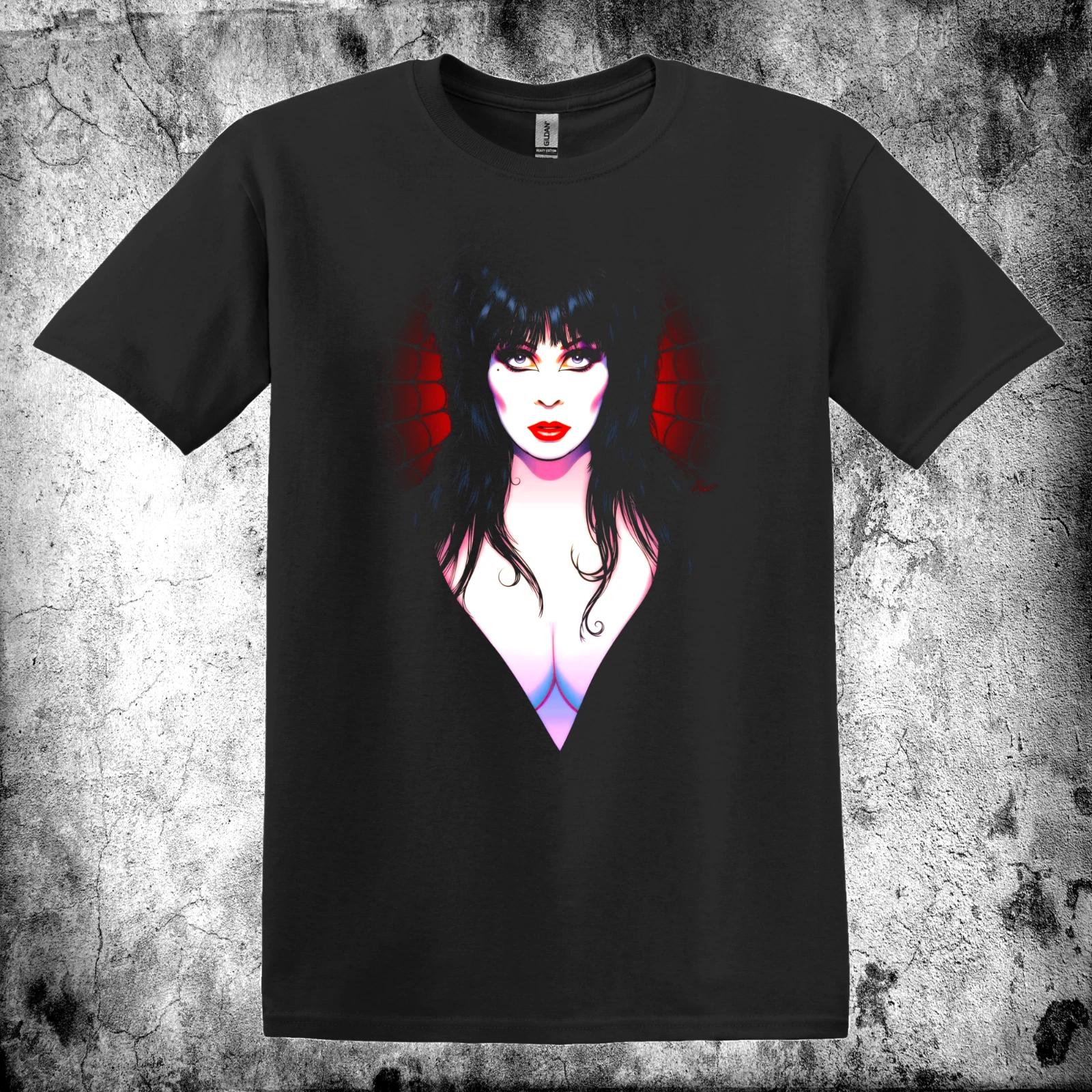 Men s and Women s T-shirts Elvira: Mistress of the Dark (1988) Retro Horror Movie Unisex S