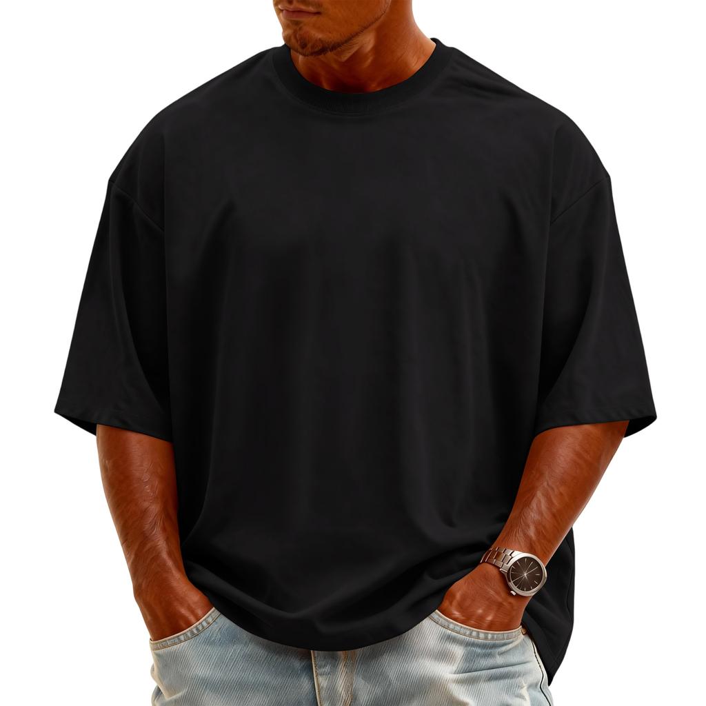 Men's Knit -Neck Short Sleeve T-Shirt | Fashion Casual Pullover For Daily & Weekend Wear