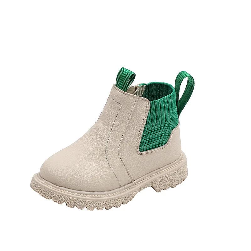 Beauty England Style Chelsea Boots for Kids Girls School Super on-trend Autumn Platform Children Shoes Boys Short Boots F07241