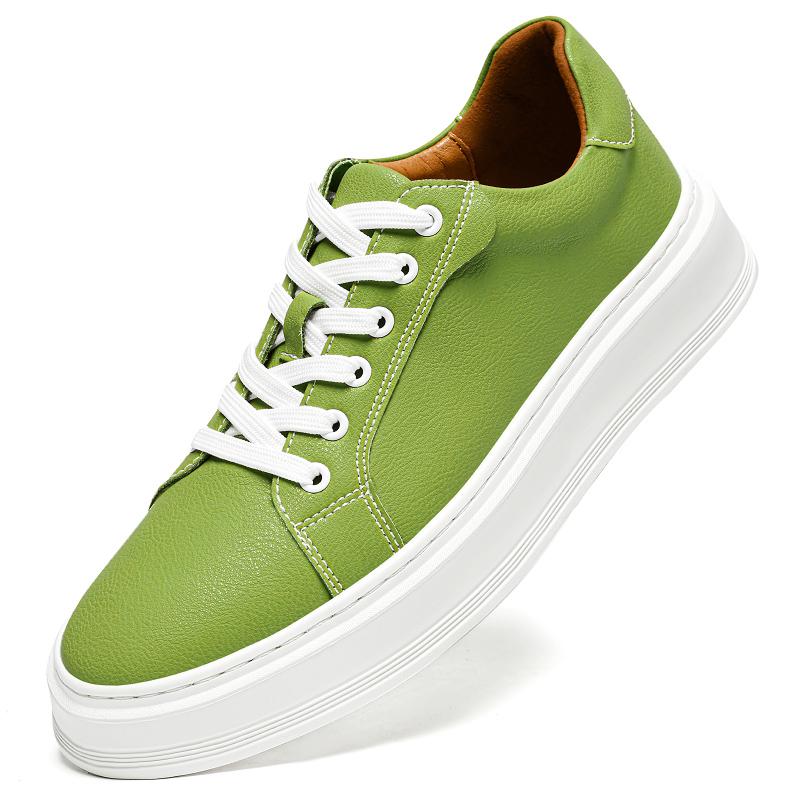 Fashion 2025 New Men's Casual Leather Shoes Outdoor Genuine Leather Designer Sneakers Comfy Flats Fashion Lace Up Tenis Masculino Shoes