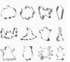 12 Pieces Halloween Cookie Cutters Set Stainless Steel Pumpkin Ghost Witch Hat Bat Spider Owl Coffin Crown Shape Baking Tools