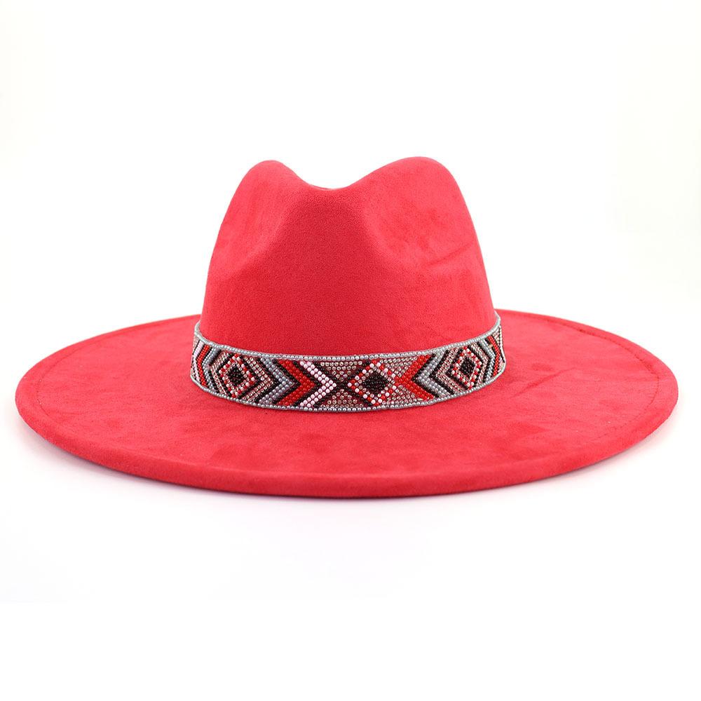Suede Fedora Hat Autumn Black Big brim Jazz Hat Suede 2023 Latest Wholesale Jazz Hat for Men and Women Fedora sombrero hombre