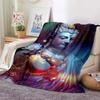 Gautama Buddha Plüsch weiche Decke karierte dünne Decke Wohnzimmer Schlafzimmer tragbare Home Reise Büro Mittagsdecke