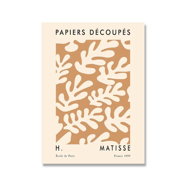 Solid Wood Frame Matisse Flower Poster Abstract Tropical Plant Canvas Painting Minimalist Wall Art Print Modern Pictures Living Room Home Decor