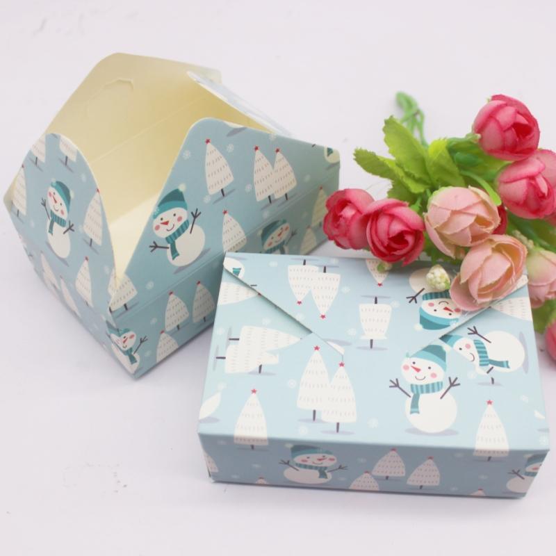 10pcs Christmas Gift Packs, Paper White Jewelry Bags, Chocolate Party Decorations