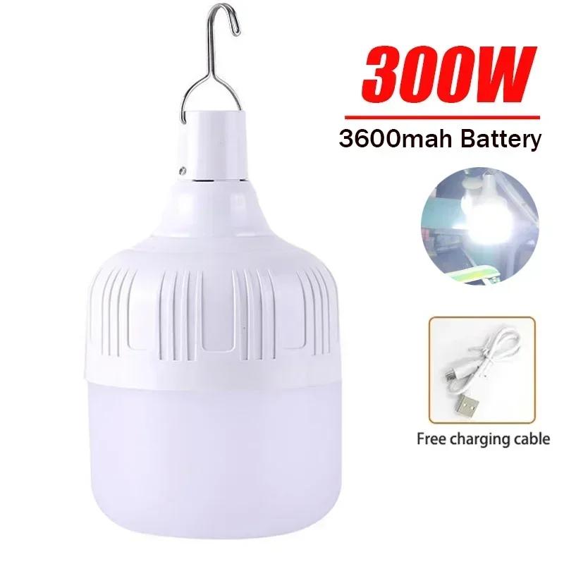 100/500W Portable Camping Lamp Battery Lantern Outdoor Rechargeable Mobile LED Bulbs Fishing Tent Patio Porch Garden Lighting
