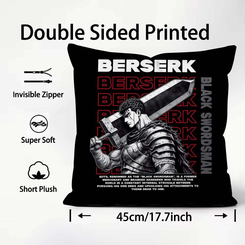 Cool B-BerserkS Cushion Cover Comfortable Reversible Pillow Cover Ideal for Car Sofa Bedroom & Beyond