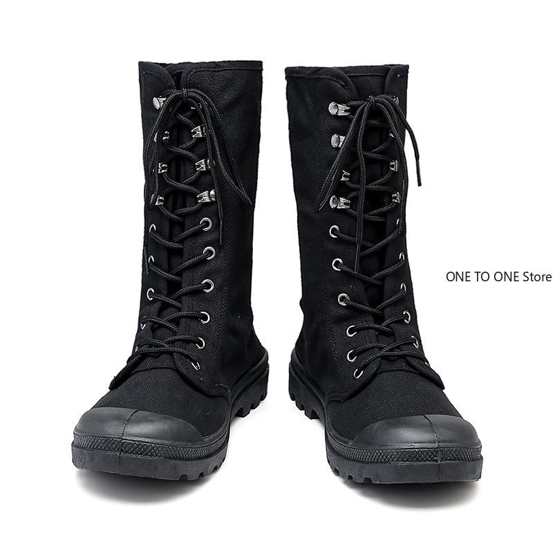 Men Boots Outdoor Fashion Canvas High Top Shoes Men's Casual Shoes Ankle Boot Black High Top Boots Zapatos De Hombre Loafers Men