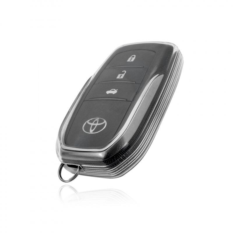 Transparent Full Coverage Key Case for Toyota Corolla, Camry, Crown, RAV4