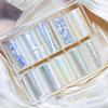 2.5/4X50CM/10 Rolls Laser Aurora Star Nail Transfer Foil Clear Glass Galaxy Aurora Nail Foil Transfer Stickers DIY Nail Art Foil
