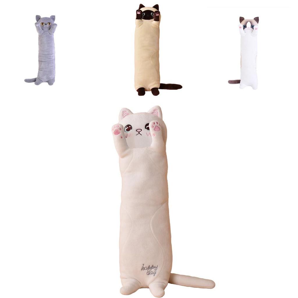 Soft And Cuddly Coconut Cat Plush Pillow For Girls' Bed