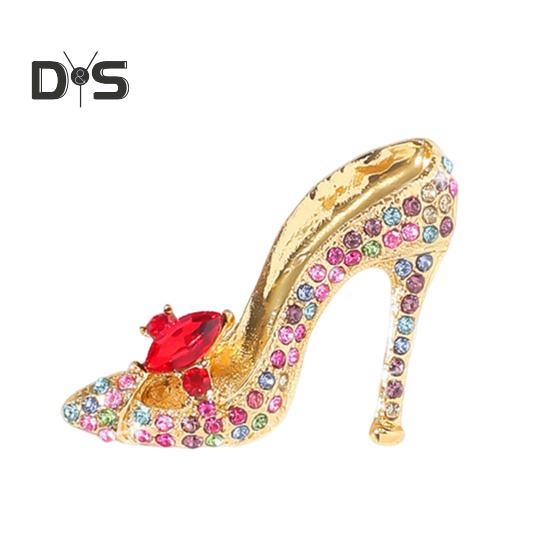 

Брошь-булавка с блестящими стразами, инкрустированная на высоком каблуке, воротник, пальто, значок, платья, вечерние наряды разноцветный