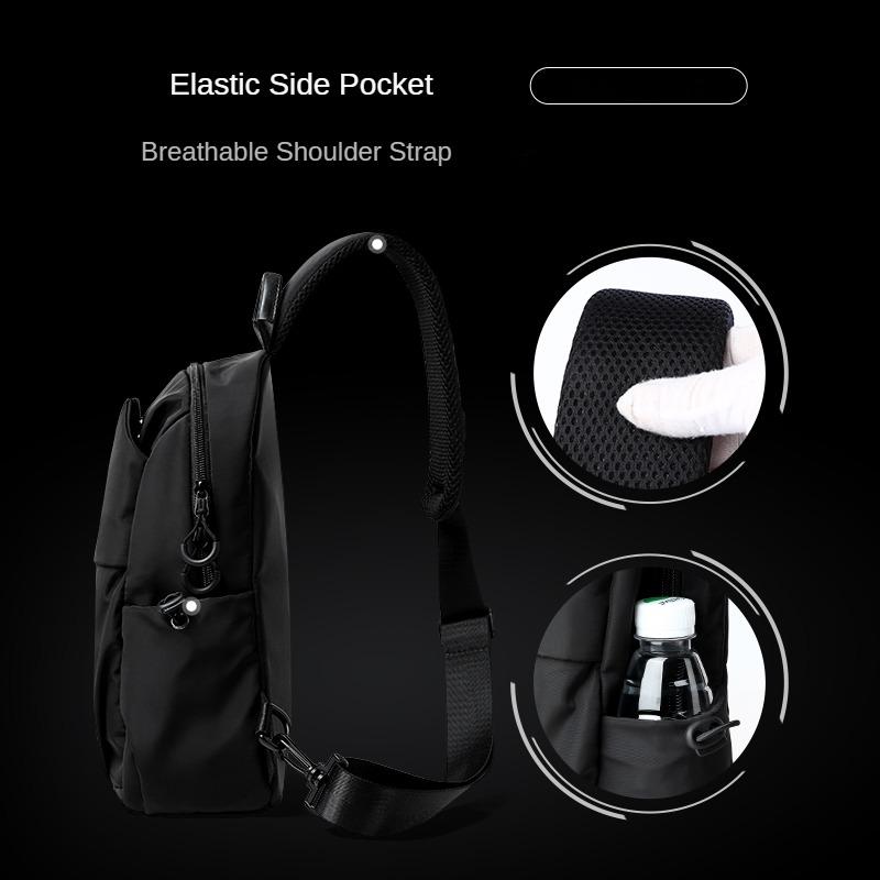 Shoulder Chest Bag for Men Casual Crossbody Bag Men Anti Theft School Summer Outdoor Short Trip Messengers Sling Bag