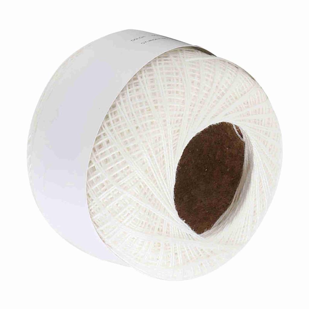 Lace Line Cotton Hand Crocheted   Silk Light Thin Line (6602 Rice White)