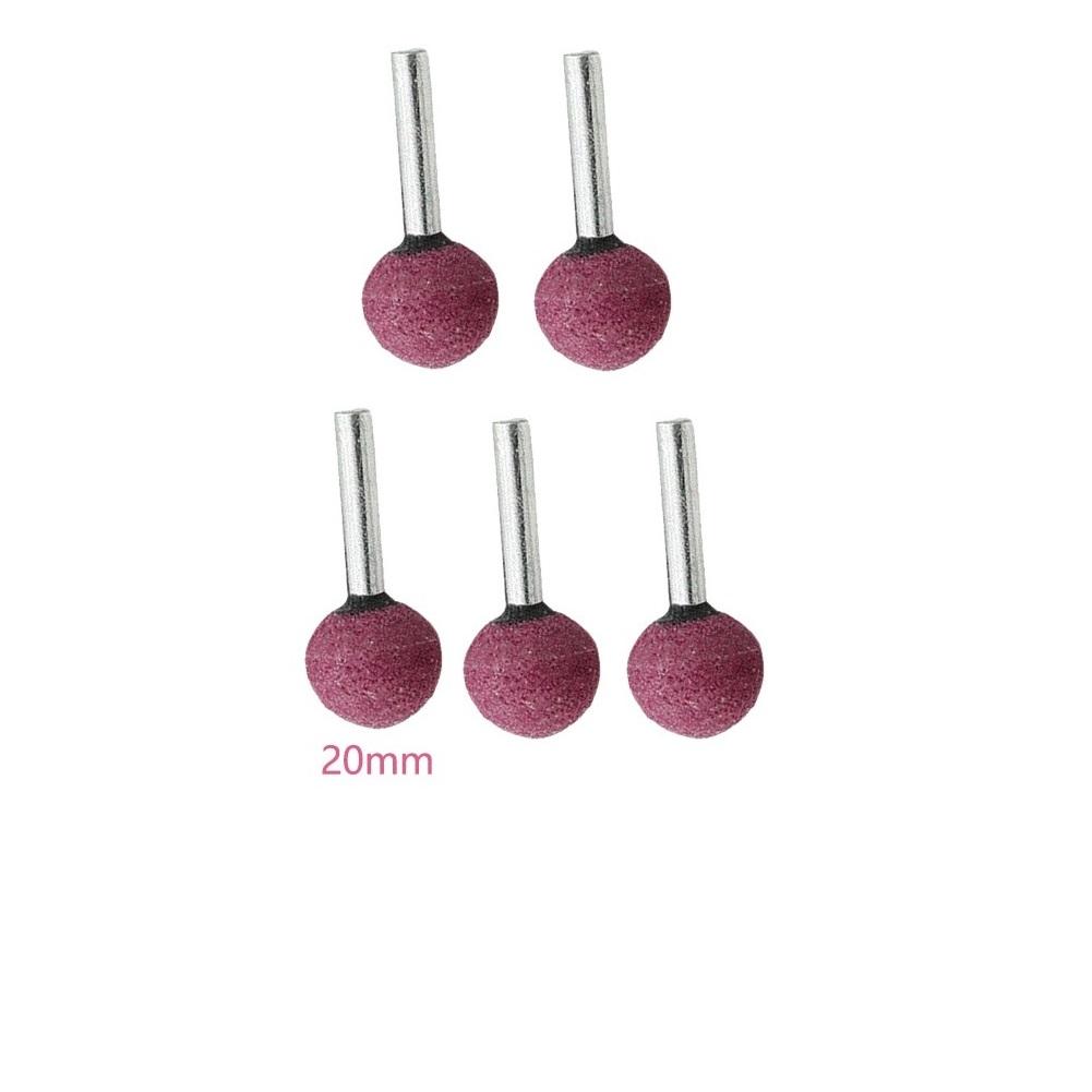 Power Tools Grinding Head Burr Drill Bit Set Carving Ceramic Mounted Point Good Coaxiality 16/20/25/30mm 5PCS Ball Shape