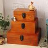 Wooden Storage Box Vintage Cosmetics Box Large Capacity Jewelry Box  Travel