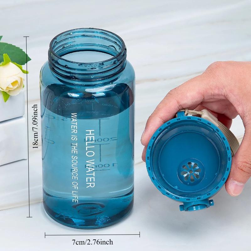550ml Transparent Water Bottle Water Cup For Men Women Students With Filter And Anti-fall With Scale Sports Portable Bott
