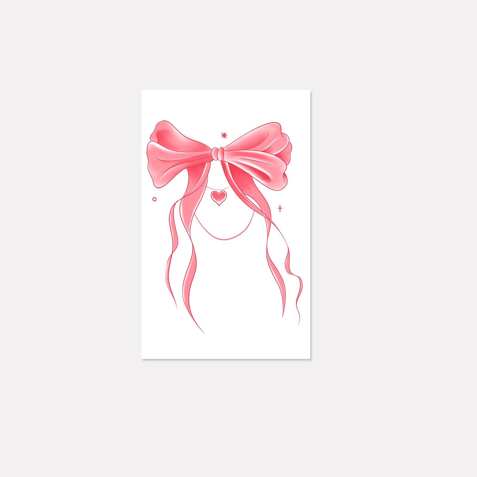 

Gradual Change Pink Bow Thigh Tattoo Sticker, Waterproof And Long-Lasting, Women S Sweet And Cool Advanced Sense Simulation Tattoo 12*19