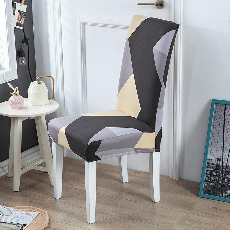 1 2 4 6pcs Print Chair Protector Spandex Chair Covers For Wedding Dining Room Office Use Banquet Housse De Chaise Seat Cover