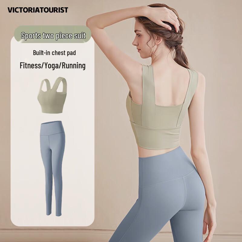 VICTORIATOURIST Women s Yoga & Pilates 2-Piece Set M