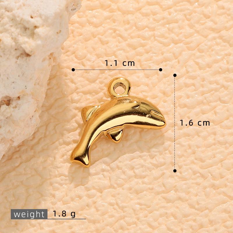 Dolphin Pendant Necklace: Stainless Steel, 18K Gold, Unique, High-End Design for Women