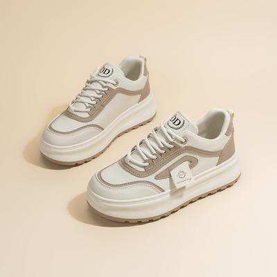 2025 Spring Women's Shoes New Breathable Little White Shoes Women's Ins Korean Version of Versatile Platform Sports and Leisure Board Shoes Trendy