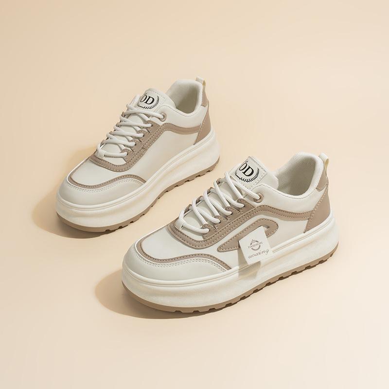 2025 spring women's shoes new breathable little white shoes women's ins Korean version of versatile platform sports and leisure board shoes trendy