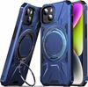 Armored Case iPhone 13 14 Ring Stand Blue Dasfond MagSafe Protective