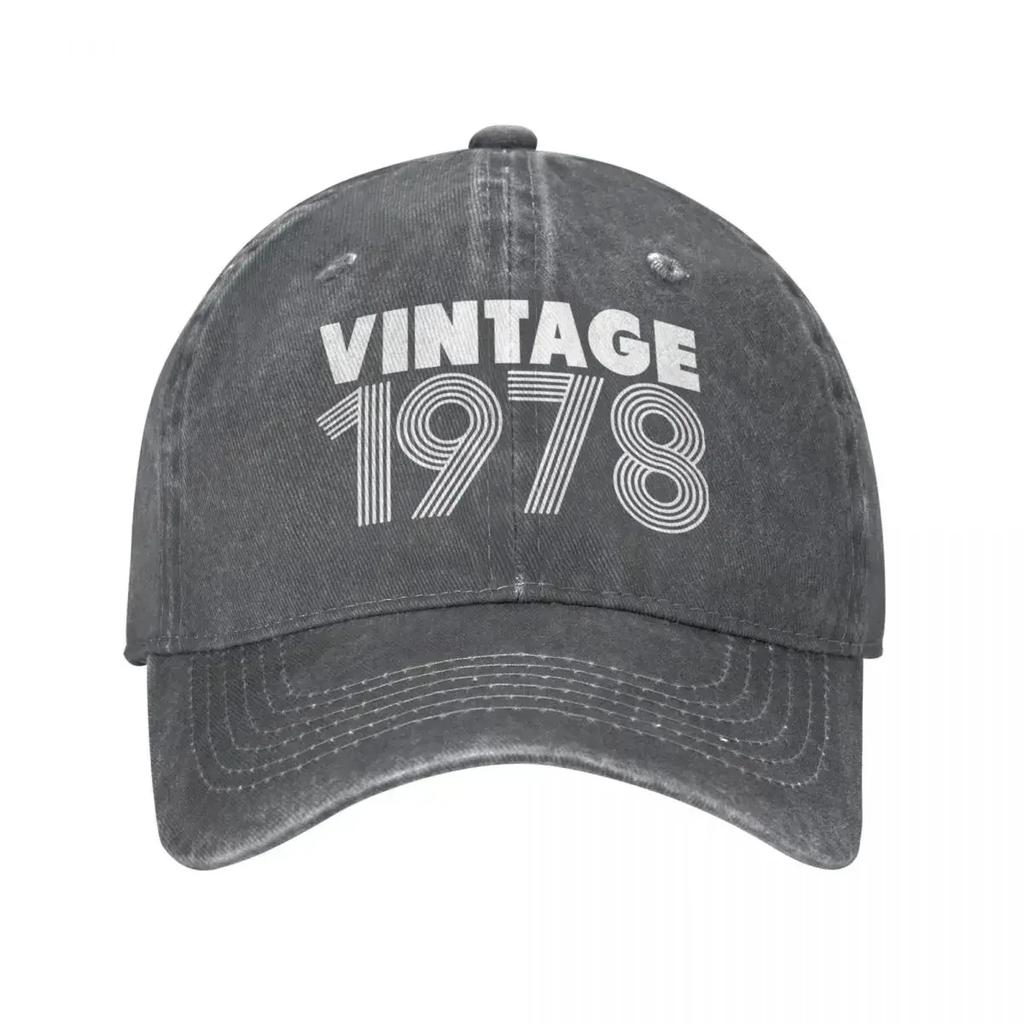 Classic Vintage 1978 Baseball Caps Men Women Distressed Washed Sun Cap Outdoor All Seasons Travel Adjustable Fit Caps Hat