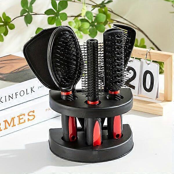 Hair Care Set, Scalp Massage/Anti-Tangling, 4 Pieces Including Mirror and Comb, Daily Care Tools