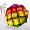 1pc Woven Circle Automatic Opening/Closing Folding Umbrella with 8 Ribs, Plastic Handle, Windproof Portable Sunshade Umbrella Yy251222182