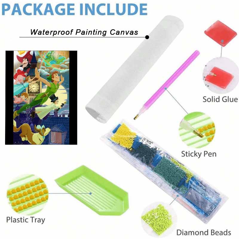 Disney Diamond Painting Full of Diamonds 5D Peter Pan & Wendy Diamond Art Home Decoration Creative Handicrafts