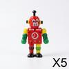 6xWooden Educational Robot Building Blocks for Kids